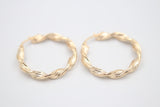9ct Gold Twist Hoop Earrings