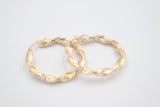 9ct Gold Twist Hoop Earrings