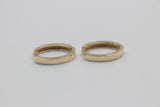 9ct Gold  Oval Huggies