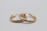 9ct Gold Round Hoops