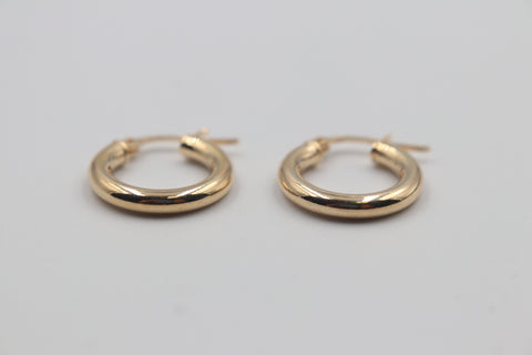 9ct Gold Round Hoops