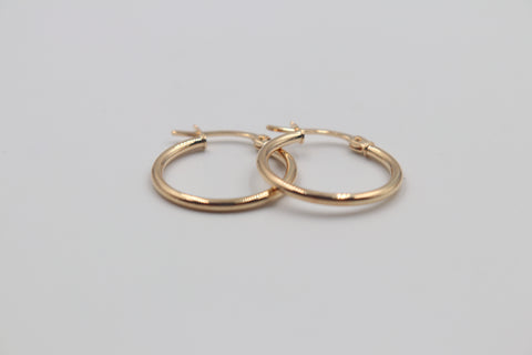 9ct Gold Round Hoops