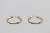 9ct Gold Round Hoops