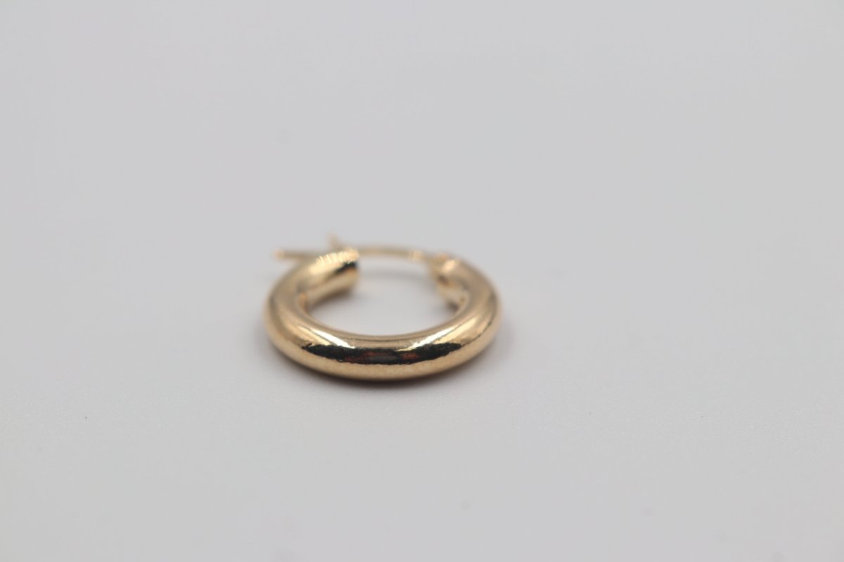 9ct Gold Round Hoops 3mm tube