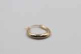 9ct Gold Oval Plain Hoops