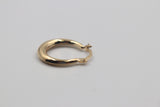 9ct Gold Oval Plain Hoops