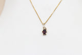 9ct Gold Set Genuine Garnet Pendent