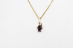 9ct Gold Set Genuine Garnet Pendent