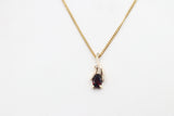 9ct Gold Set Genuine Garnet Pendent