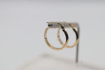 9ct Gold Round Concave Pattern Hoops