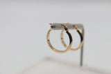 9ct Gold Round Concave Pattern Hoops