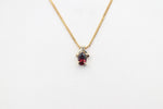 9ct Gold Set Genuine Garnet Pendent