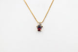 9ct Gold Set Genuine Garnet Pendent