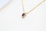 9ct Gold Set Genuine Garnet Pendent