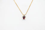 9ct Gold Set Genuine Garnet Pendent