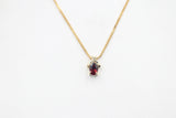 9ct Gold Set Genuine Garnet Pendent