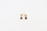 9ct Gold Genuine Garnet Stud Earrings