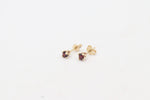 9ct Gold Genuine Garnet Stud Earrings