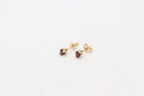 9ct Gold Genuine Garnet Stud Earrings