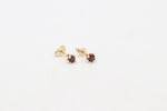 9ct Gold Genuine Garnet Stud Earrings