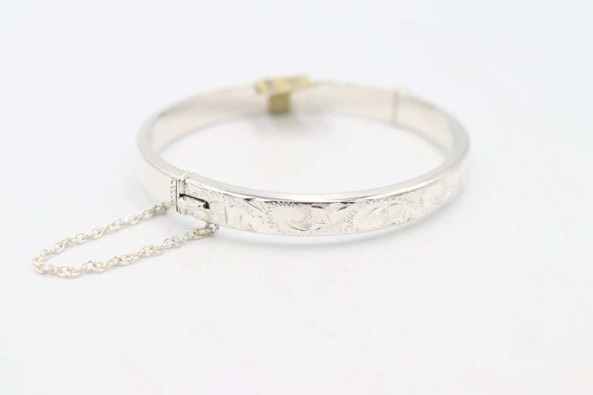 Sterling Silver Snap Bangle
