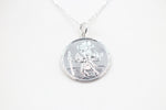 Solid Stg silver Saint Christopher Pendent VXS210