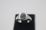 Stg Silver Girls Oval Signet Ring