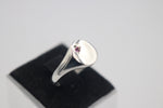 Stg Silver Girls Oval Signet Ring