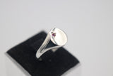 Stg Silver Girls Oval Signet Ring