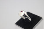 Stg Silver Girls Oval Signet Ring