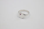Stg Silver Girls Oval Signet Ring