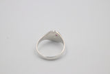 Stg Silver Girls Oval Signet Ring
