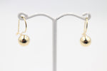 9ct Gold Euroball Earrings 8mm 5ER0127