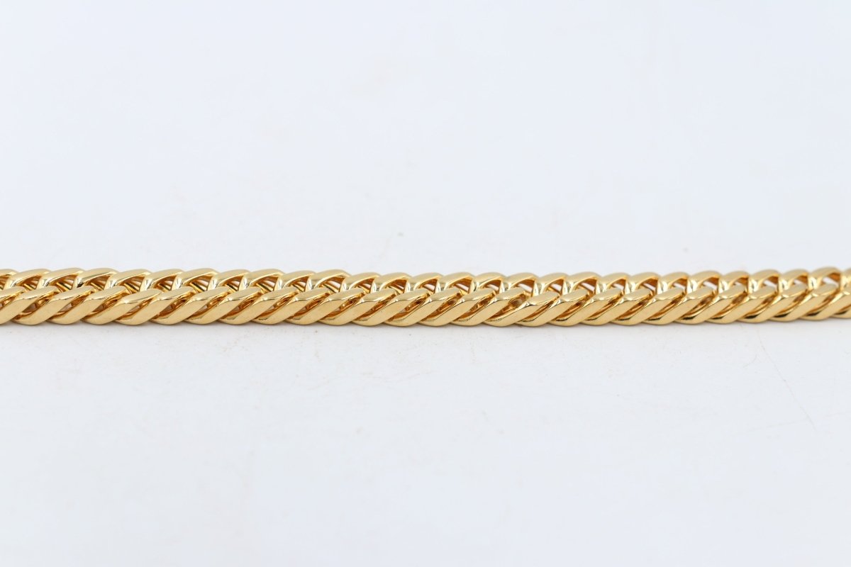 Gold Plated Curb link Bracelet 23cm GP01