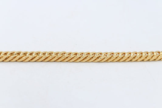 Gold Plated Curb link Bracelet 23cm GP01