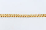 Gold Plated Curb link Bracelet 23cm GP01