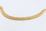 Gold Plated Curb link Bracelet 23cm GP01