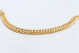 Gold Plated Curb link Bracelet 23cm GP01