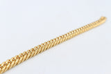 Gold Plated Curb link Bracelet 23cm GP01