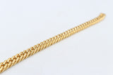 Gold Plated Curb link Bracelet 23cm GP01