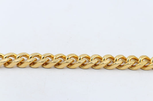 Gold Plated Curb link Bracelet 22cm GP02