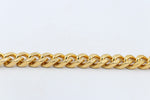 Gold Plated Curb link Bracelet 22cm GP02