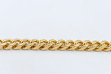 Gold Plated Curb link Bracelet 22cm GP02