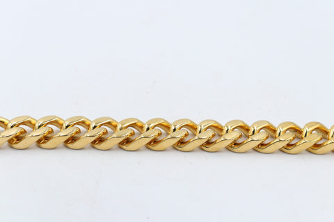 Gold Plated Curb link Bracelet 22cm GP02
