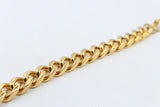 Gold Plated Curb link Bracelet 22cm GP02