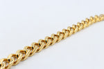 Gold Plated Curb link Bracelet 22cm GP02