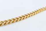 Gold Plated Curb link Bracelet 22cm GP02