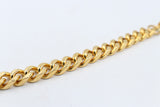 Gold Plated Curb Link Bracelet 23cm GP03