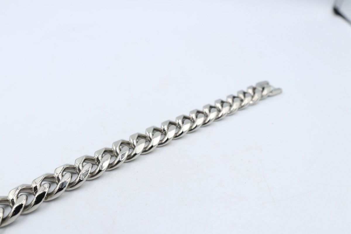Stainelss Steel Curb Link Bracelet 21cm GP10