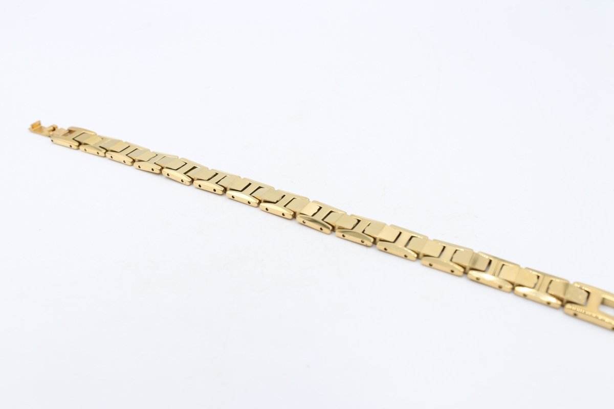 Gold Plated High tech Ceramic Hematite Health Bracelet M03